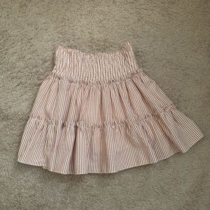 Burnt Orange Striped Skirt